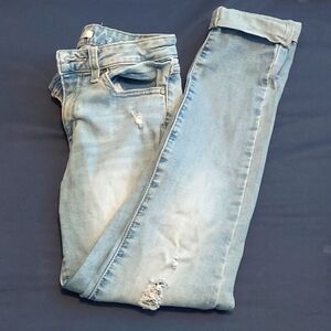 Lauren Conrad Cuffed Skinny Ankle Distressed Jeans